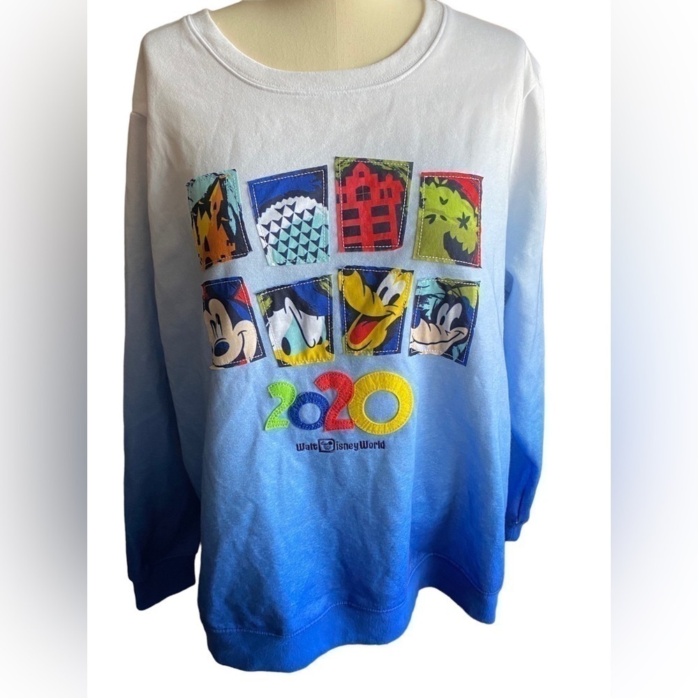 Walt Disney World 2020 Pullover sweatshirt XXL - Mickey Donald Pluto Goofy - EUC